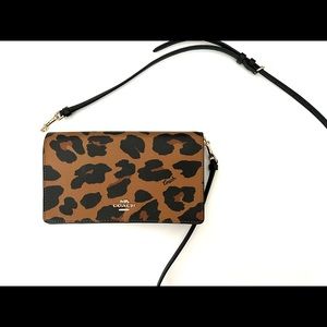 Brand New Coach leopard/cheetah print crossbody bag